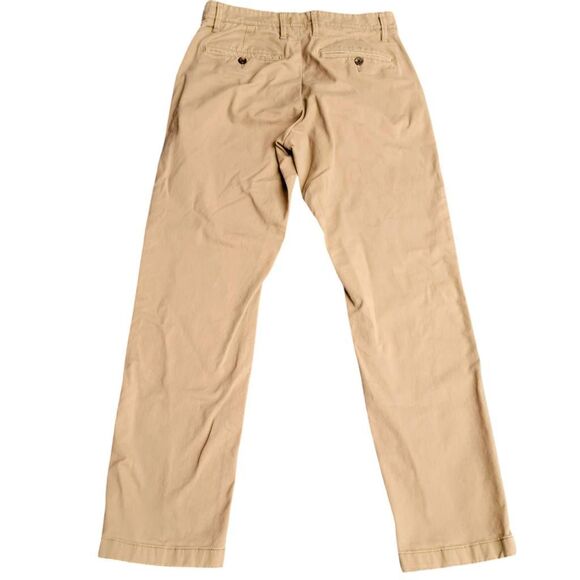 Goodfellow Soft Cotton Blend Comfy Tan Flat Front Chino Khakis Pants Jeans - Picture 4 of 8